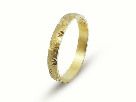 Efektní snubní prsten ze žlutého zlata s probrusy 5