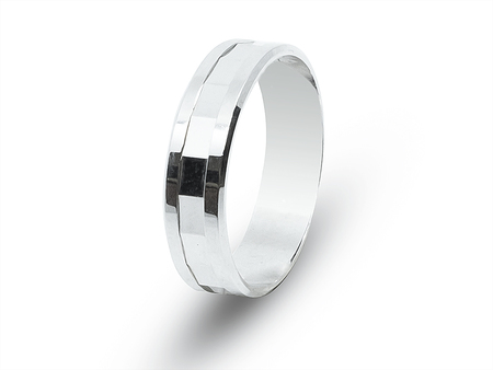 Elegantní snubní prsten z bílého zlata 2