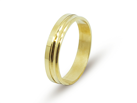 Jemný snubní prsten ze žlutého zlata 9