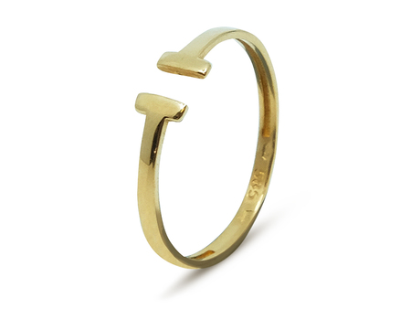 Nespojený prsten ze žlutého zlata 31