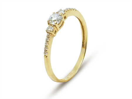 Zásnubní prsten ze žlutého zlata 4